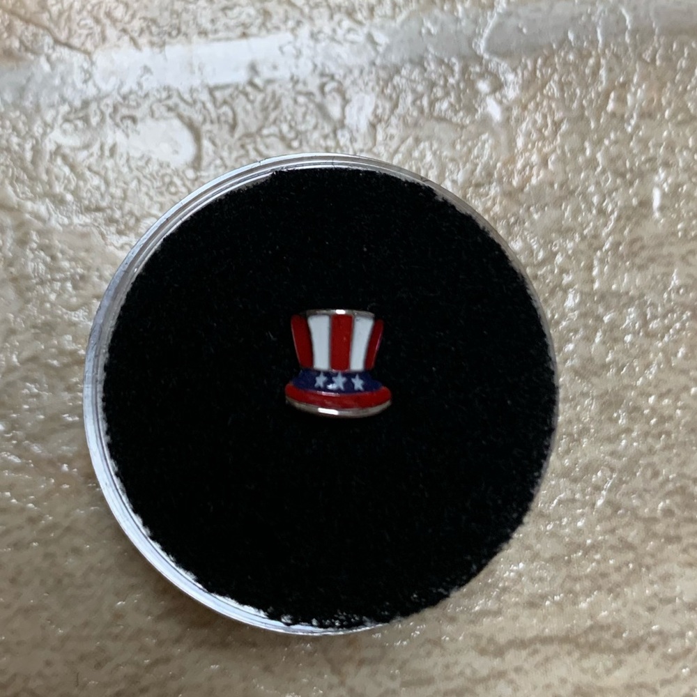 Never used origami owl Uncle Sam hat charm